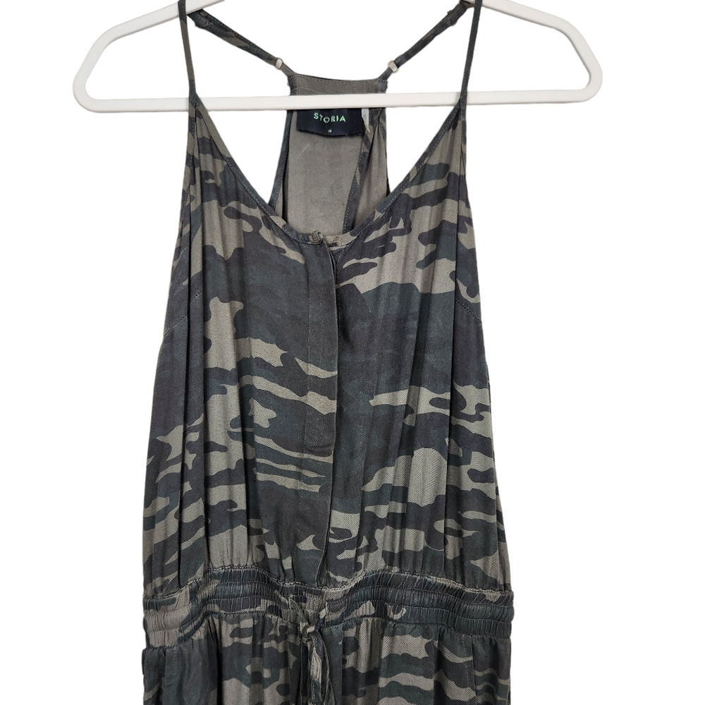 Storia Camo Jogger Jumpsuit Adjustable Straps Women's Size Medium - Picture 3 of 12